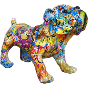 Venture Vehicles Large Graffiti Style Bulldog Resin Decorative Ornament Trendy Decor Venture Vehicles Large Graffiti Style Bulldog Resin Decorative Ornament Trendy Decor