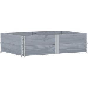 vidaXL Pallet Collars 2 pcs Grey 150x100 cm Solid Wood Pine - Pallet Collars vidaXL Pallet Collars 2 pcs Grey 150x100 cm Solid Wood Pine - Pallet Collars