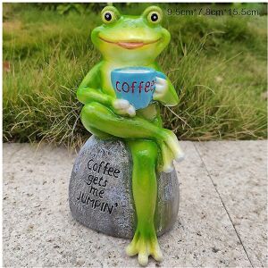 Unbranded (Frog Rice White Cup) Resin Frogs Garden Decor Statues For Yard And Garden Indoo Unbranded (Frog Rice White Cup) Resin Frogs Garden Decor Statues For Yard And Garden Indoo
