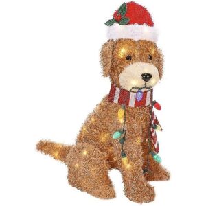 Unbranded Christmas Led Light Up Fluffy Doodle Dog With Light String, Acrylic Outdoor Lawn Unbranded Christmas Led Light Up Fluffy Doodle Dog With Light String, Acrylic Outdoor Lawn