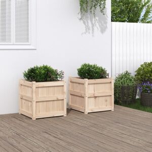 vidaXL Garden Planters 2 pcs Solid Wood Pine vidaXL Garden Planters 2 pcs Solid Wood Pine