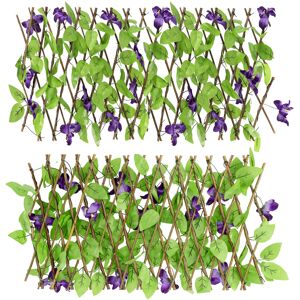Unbranded (2pcs Purple Flowers) 30x200cm Artificial Leaf Screening Leaves Garden Unbranded (2pcs Purple Flowers) 30x200cm Artificial Leaf Screening Leaves Garden