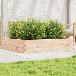 vidaXL Garden Planter 110x110x23 cm Solid Wood Pine - Rustic Outdoor Garden Flower Display vidaXL Garden Planter 110x110x23 cm Solid Wood Pine - Rustic Outdoor Garden Flower Display
