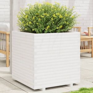 vidaXL Garden Planter White 70x70x72.5 cm Solid Wood Pine - Garden Planter vidaXL Garden Planter White 70x70x72.5 cm Solid Wood Pine - Garden Planter