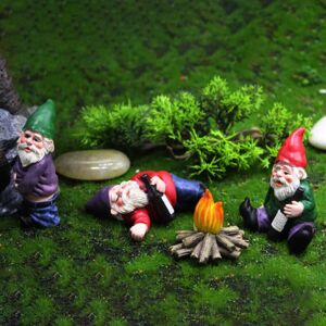 J&Y Set of 4 Miniature Drunk Garden Gnomes J&Y Set of 4 Miniature Drunk Garden Gnomes
