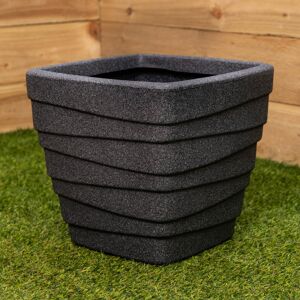 Samuel Alexander 31cm Small Square Dark Grey Garden Patio Trojan Plant pot Samuel Alexander 31cm Small Square Dark Grey Garden Patio Trojan Plant pot