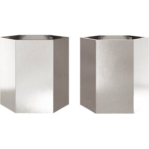 vidaXL Garden Planter 2 pcs Hexagon Stainless Steel - Garden Planter vidaXL Garden Planter 2 pcs Hexagon Stainless Steel - Garden Planter