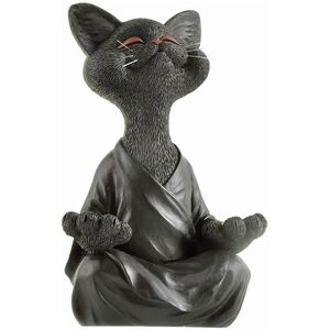 Unbranded (L, Black) Whimsical Buddha Cat Figurine Resin Statue, Meditation Yoga Decoratio Unbranded (L, Black) Whimsical Buddha Cat Figurine Resin Statue, Meditation Yoga Decoratio