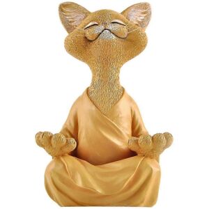 Unbranded (S, Orange) Whimsical Buddha Cat Figurine Resin Statue, Meditation Yoga Decorati Unbranded (S, Orange) Whimsical Buddha Cat Figurine Resin Statue, Meditation Yoga Decorati