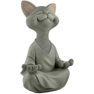 Unbranded (L, Grey) Whimsical Buddha Cat Figurine Resin Statue, Meditation Yoga Decoration Unbranded (L, Grey) Whimsical Buddha Cat Figurine Resin Statue, Meditation Yoga Decoration