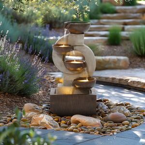 CHARLES BENTLEY 4 Tier Water Feature, UV Resistant, Weather Resistant, Mains Pow CHARLES BENTLEY 4 Tier Water Feature, UV Resistant, Weather Resistant, Mains Pow