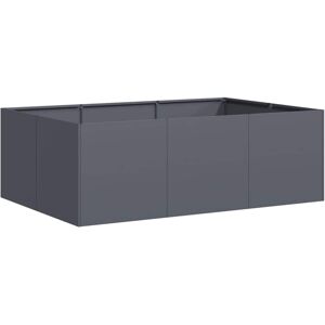 (steel/anthracite, 120 x 80 x 40 cm) vidaXL Planter Outdoor Flower Pot Garden Ra (steel/anthracite, 120 x 80 x 40 cm) vidaXL Planter Outdoor Flower Pot Garden Ra