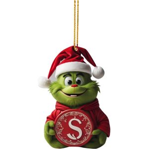 Unbranded (StyleS) Grinch Alphabet Colorful Christmas Tree Ornaments Charming Hanging Deco Unbranded (StyleS) Grinch Alphabet Colorful Christmas Tree Ornaments Charming Hanging Deco