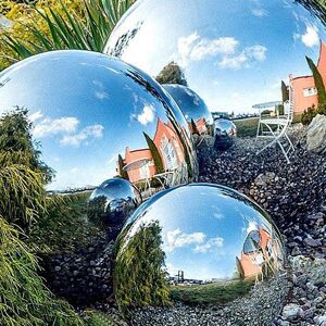 Unbranded 6pcs Garden Gazing Balls Stainless Steel Mirror Polished Reflective Hollow Ball Unbranded 6pcs Garden Gazing Balls Stainless Steel Mirror Polished Reflective Hollow Ball
