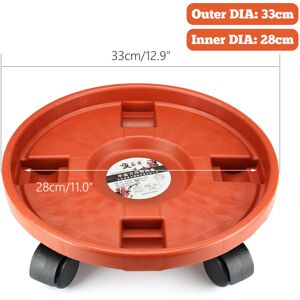 GreenZech (3) Flower Pot Rack Holder PP Plant Caddy Round Potted Garden Plant Stand With W GreenZech (3) Flower Pot Rack Holder PP Plant Caddy Round Potted Garden Plant Stand With W