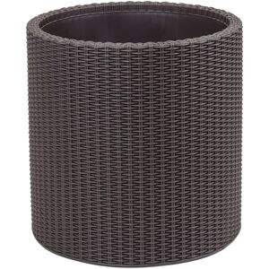 Keter Large Base Planter, Injected Polypropylene/Round Rattan, Brown, 39 l Keter Large Base Planter, Injected Polypropylene/Round Rattan, Brown, 39 l