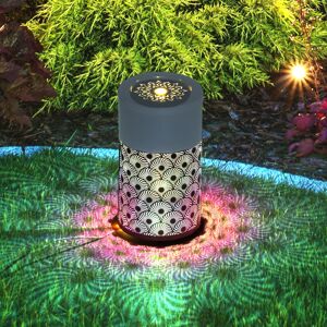 Outsunny Outdoor Waterfall Fountain Water Feature with LED, Light Grey Outsunny Outdoor Waterfall Fountain Water Feature with LED, Light Grey