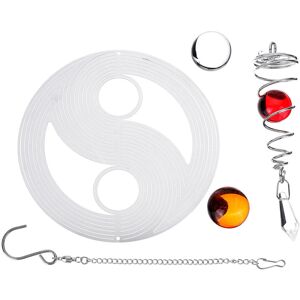 GreenZech (Red) 3D Metal Hanging Silent Wind Spinner Wind Chimes Bell Garden Decor Ball In GreenZech (Red) 3D Metal Hanging Silent Wind Spinner Wind Chimes Bell Garden Decor Ball In