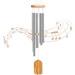 GreenZech Wind Chimes with 6 Aluminum Tubes Wooden Wind Bell Memorial Wind Chimes Best Gif GreenZech Wind Chimes with 6 Aluminum Tubes Wooden Wind Bell Memorial Wind Chimes Best Gif