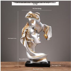 Unbranded (Silver) Modern Minimalist Resin Sculpture For Home Office Decor Gift Couples Fr Unbranded (Silver) Modern Minimalist Resin Sculpture For Home Office Decor Gift Couples Fr