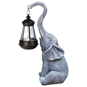 Kopinma Solar Elephant Garden Statues Resin Outdoor Courtyard Statue Perfect Gift for Wo Kopinma Solar Elephant Garden Statues Resin Outdoor Courtyard Statue Perfect Gift for Wo