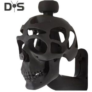 Unbranded Black Skull Helmet Display Holder Spooky 3D Skull Resin Figurine Halloween Decor Unbranded Black Skull Helmet Display Holder Spooky 3D Skull Resin Figurine Halloween Decor