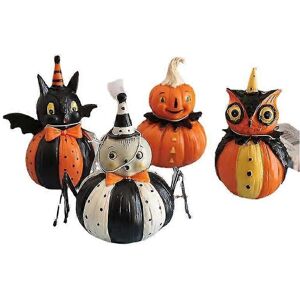 Kikidex (As show, One size) Halloween Mini Pumpkin Black Cat Witch Ghost Figurine Resin Kikidex (As show, One size) Halloween Mini Pumpkin Black Cat Witch Ghost Figurine Resin