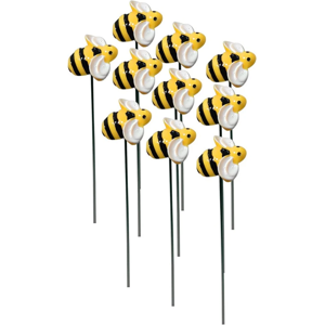 HOD Garden 10Pcs Bee Garden Stakes Outdoor Iron Insect Beds Pot Ornament Yard Art Lawn Stak HOD Garden 10Pcs Bee Garden Stakes Outdoor Iron Insect Beds Pot Ornament Yard Art Lawn Stak