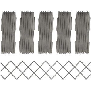vidaXL Solid Firwood Trellis Fence Panels - Grey Expandable Garden Barrier/Priva vidaXL Solid Firwood Trellis Fence Panels - Grey Expandable Garden Barrier/Priva