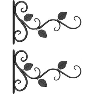 Unbranded (As show, One size) 2 Pieces Wrought Iron Garden Wall Brackets, Hanging Basket B Unbranded (As show, One size) 2 Pieces Wrought Iron Garden Wall Brackets, Hanging Basket B
