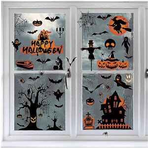 Unbranded (As show, One size) 5 Style Halloween Window Stickers Halloween Pumpkin Cat Bat Unbranded (As show, One size) 5 Style Halloween Window Stickers Halloween Pumpkin Cat Bat