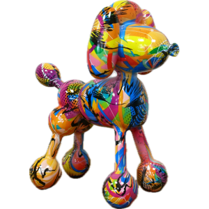 Venture Vehicles Graffiti Balloon Dog Sculpture Colourful Resin Poodle Ornament Venture Vehicles Graffiti Balloon Dog Sculpture Colourful Resin Poodle Ornament