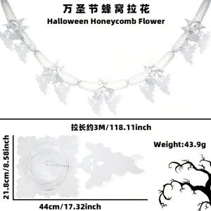 Gaatpot (ghost white) Halloween Honeycomb Pendant Flower Spider Bat Party Banner Ghost F Gaatpot (ghost white) Halloween Honeycomb Pendant Flower Spider Bat Party Banner Ghost F