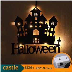 Gaatpot (A) 10LED Halloween Hanging Castle Witch Ghost Spider Web Luminous Charm Hallowe Gaatpot (A) 10LED Halloween Hanging Castle Witch Ghost Spider Web Luminous Charm Hallowe