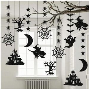 Gaatpot (6pcs) 6pcs Halloween Hanging Banner Garland Scary Spider Witch Ghost Bat Pendan Gaatpot (6pcs) 6pcs Halloween Hanging Banner Garland Scary Spider Witch Ghost Bat Pendan