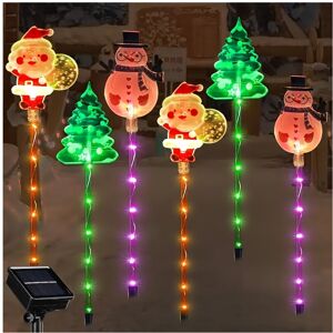 Unbranded (One For Six) 6-Pack Solar-Powered Christmas Yard Stake Lights, Festive Tree, Sn Unbranded (One For Six) 6-Pack Solar-Powered Christmas Yard Stake Lights, Festive Tree, Sn
