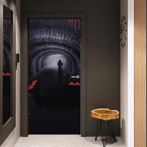 Unbranded (As show, One size) Halloween 3D tunnel ghost Door Stickers, 30 x 79 Inches horr Unbranded (As show, One size) Halloween 3D tunnel ghost Door Stickers, 30 x 79 Inches horr