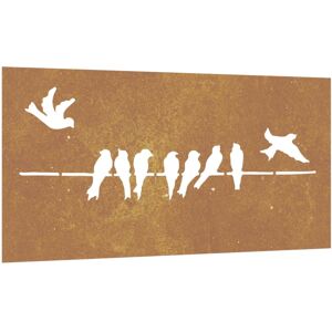 vidaXL Garden Wall Decoration Wall Art Wall Decor Corten Steel Bird Design vidaXL Garden Wall Decoration Wall Art Wall Decor Corten Steel Bird Design
