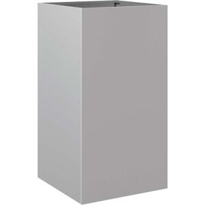 vidaXL Silver 42x38x75 cm Galvanized Steel Planter - Garden Bed & Pot vidaXL Silver 42x38x75 cm Galvanized Steel Planter - Garden Bed & Pot