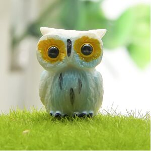 Unbranded (Blue) Micro Resin Owl Landscape Ornament With Cartoon Animal For Gift Gardening Unbranded (Blue) Micro Resin Owl Landscape Ornament With Cartoon Animal For Gift Gardening