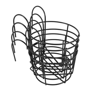 Markenlos 4Pcs Hanging Railing Pot Holders Plant Iron Racks Small Markenlos 4Pcs Hanging Railing Pot Holders Plant Iron Racks Small