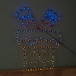 Premier 60cm x 45cm Light up FlexiBrights Santa Down Chimney with 223 Multi-Coloured LED Premier 60cm x 45cm Light up FlexiBrights Santa Down Chimney with 223 Multi-Coloured LED