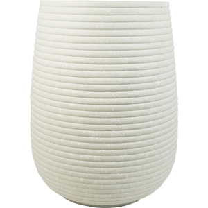 Leaf 41cm x 30cm Mikos Large Ridged Composite Planter - Stone Colour Leaf 41cm x 30cm Mikos Large Ridged Composite Planter - Stone Colour