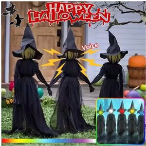 - Senza marca/Generico - 3-Piece Light-Up Halloween Witch & Ghost Decor Set - Voice-Controlled, 150cm Tal - Senza marca/Generico - 3-Piece Light-Up Halloween Witch & Ghost Decor Set - Voice-Controlled, 150cm Tal