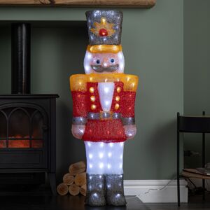Snow Time 93cm Light up Acrylic Christmas Nutcracker Decoration with 140 White LEDs Snow Time 93cm Light up Acrylic Christmas Nutcracker Decoration with 140 White LEDs