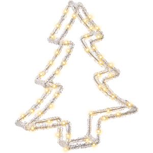 Beliani Outdoor Decoration LED OLBOAN Christmas Tree 34 cm White Beliani Outdoor Decoration LED OLBOAN Christmas Tree 34 cm White