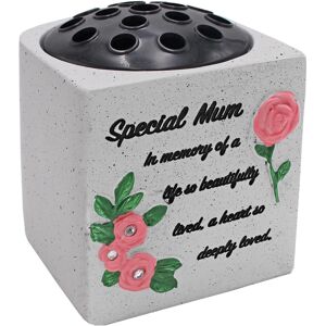 PMS INTERNATIONAL Special Mum Grave Flower Pot Memorial Ornament with Flowers & Diamantes PMS INTERNATIONAL Special Mum Grave Flower Pot Memorial Ornament with Flowers & Diamantes