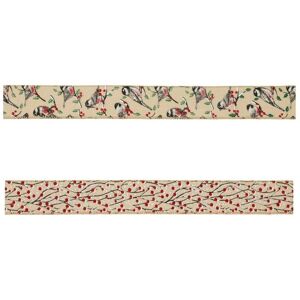 Premier - Natural Bird or Berry Ribbon - 6cm x 5m Premier - Natural Bird or Berry Ribbon - 6cm x 5m