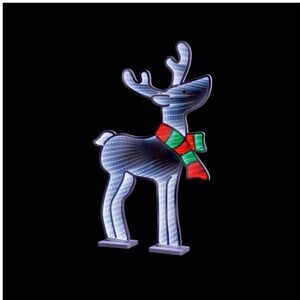 Premier - Standing Reindeer With Scarf Infinity Decoration - 59.5cm Premier - Standing Reindeer With Scarf Infinity Decoration - 59.5cm