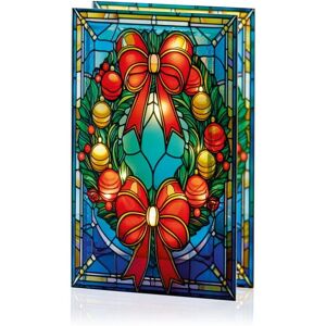 Premier - Battery Operated Lit Wreath Glass Table Top 50 Warm White LEDs - 21x13 Premier - Battery Operated Lit Wreath Glass Table Top 50 Warm White LEDs - 21x13